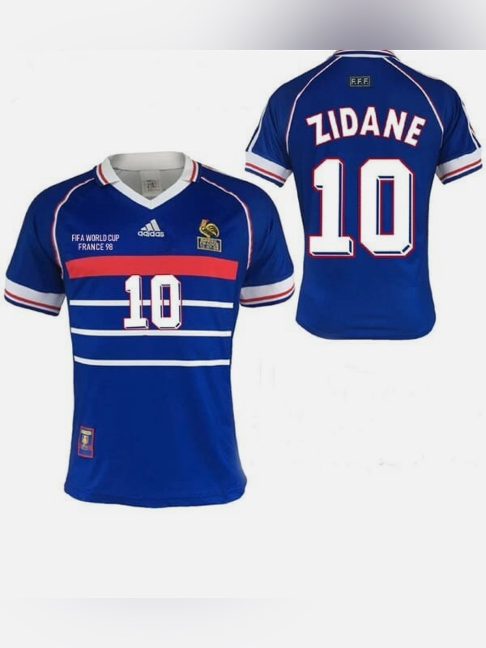 Zinedine Zidane France Home Retro 1998 World Cup Soccer Jersey Adidas - NWT ⚽️💯🔥